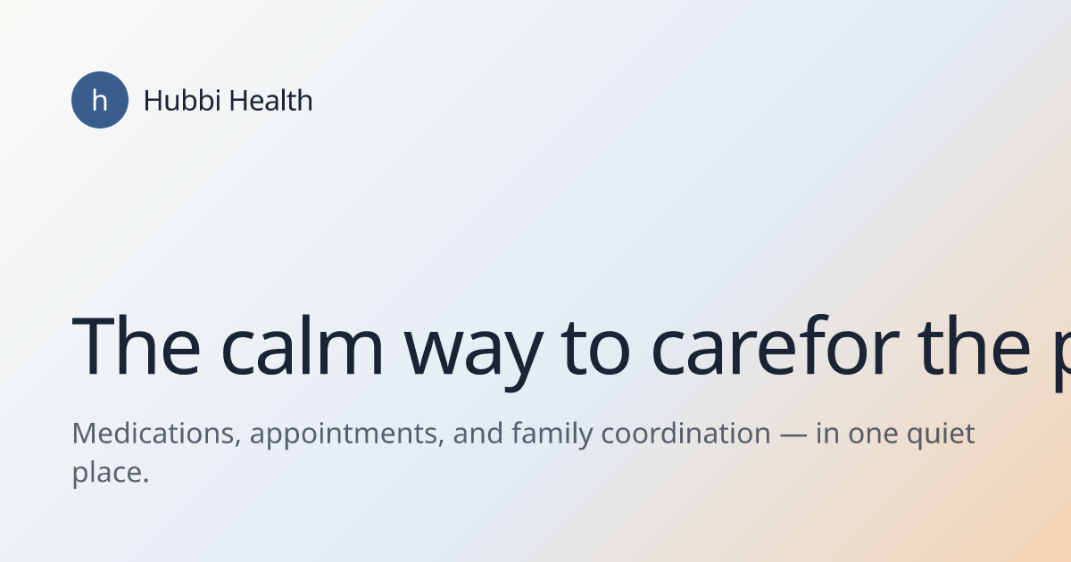 Hubbi Health — Healthcare coordination for families